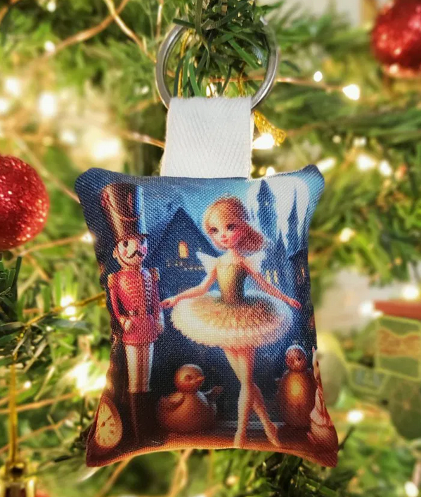 Μπρελόκ μαξιλαράκι Μπαλαρίνα και στρατιώτης